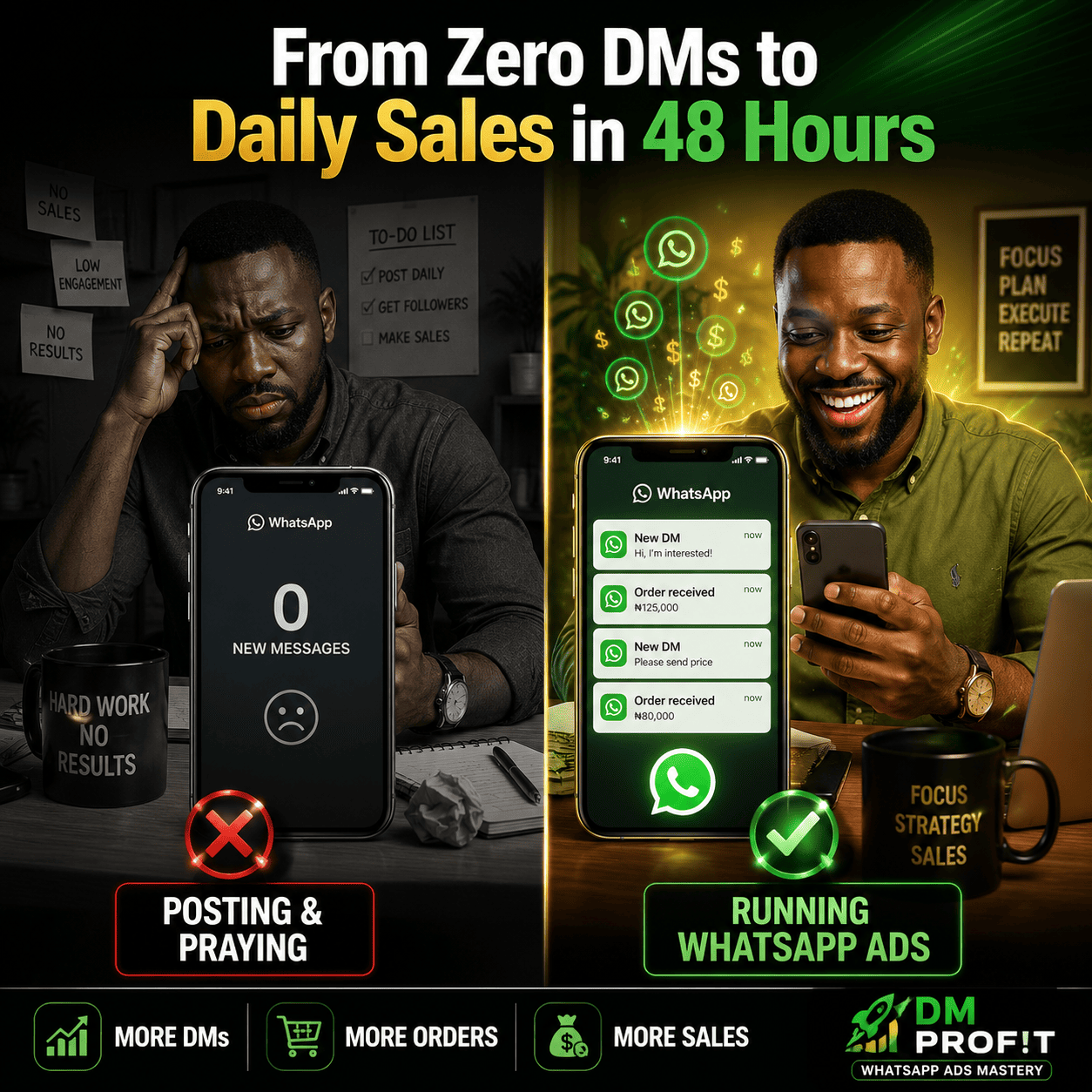 Before vs After: WhatsApp business results with WhatsApp Ads Blueprint